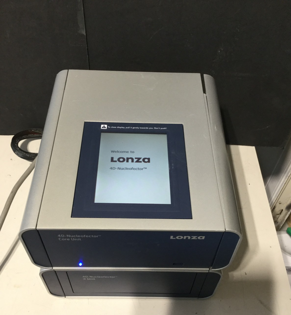 LONZA 4D-NUCLEOFECTOR TRANSFECTION SYSTEM CORE UNIT & X UNIT