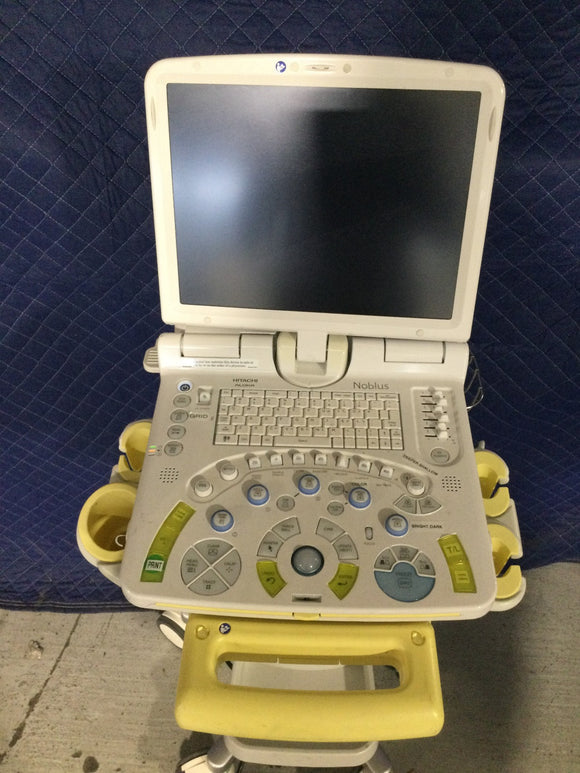 Hitachi Aloka Noblus Portable Ultrasound With Cart And Printer