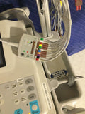 GE MAC 1200 EKG Machine With Cart And Cable Leads