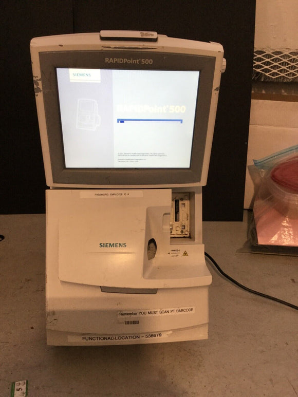SIEMENS RAPIDPoint 500 ELECTROLYTE AND BLOOD GAS TESTER