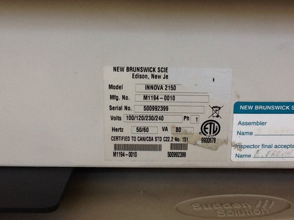 NEW BRUNSWICK INNOVA 2100 BENCHTOP ORBITAL SHAKER