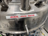 Overly Inc. Nat'l BD 667 400L stainless steel jacketed mixing tank 50 psi