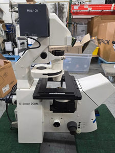 CARL ZEISS AXIOVERT 200M INVERTED FLUORESCENCE MOTORIZED MICROSCOPE